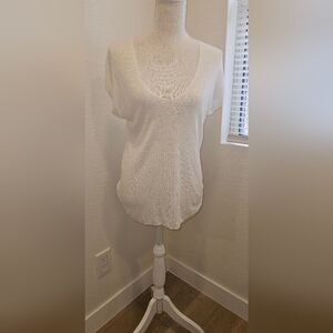 Theory Cream Short Sleeve Tee